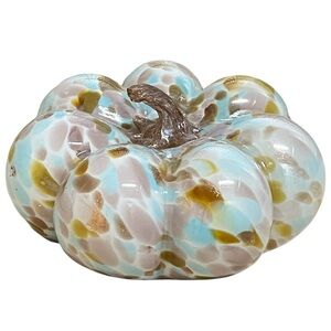 Artistic Glass Pumpkin Decor - Multicolor